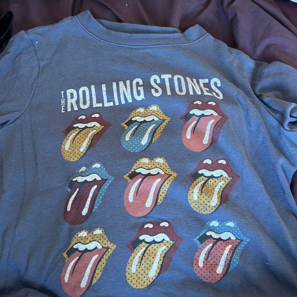 Grey/Blue Rolling Stones Crew Neck